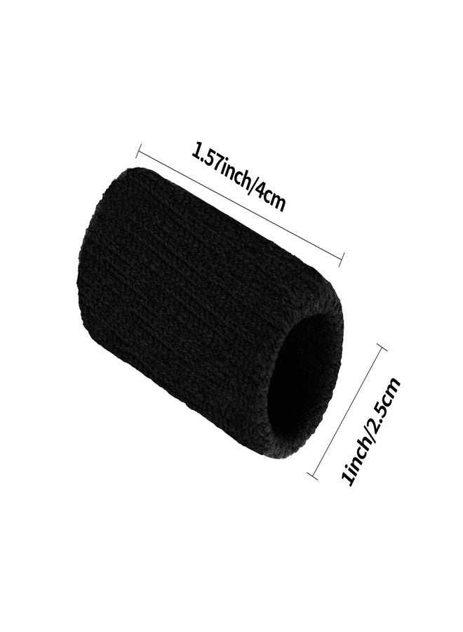 Senkary 20 Pieces Finger Compression Sleeves Elastic Finger Protectors Thumb Splint Brace for Arthritis Pain Relief, Basketball Sport (Black) - Image 2